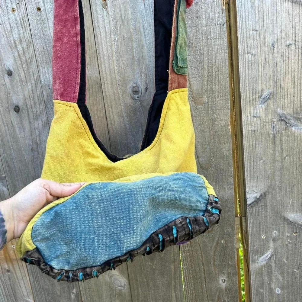 Patchwork boho y2k hippy bag‎